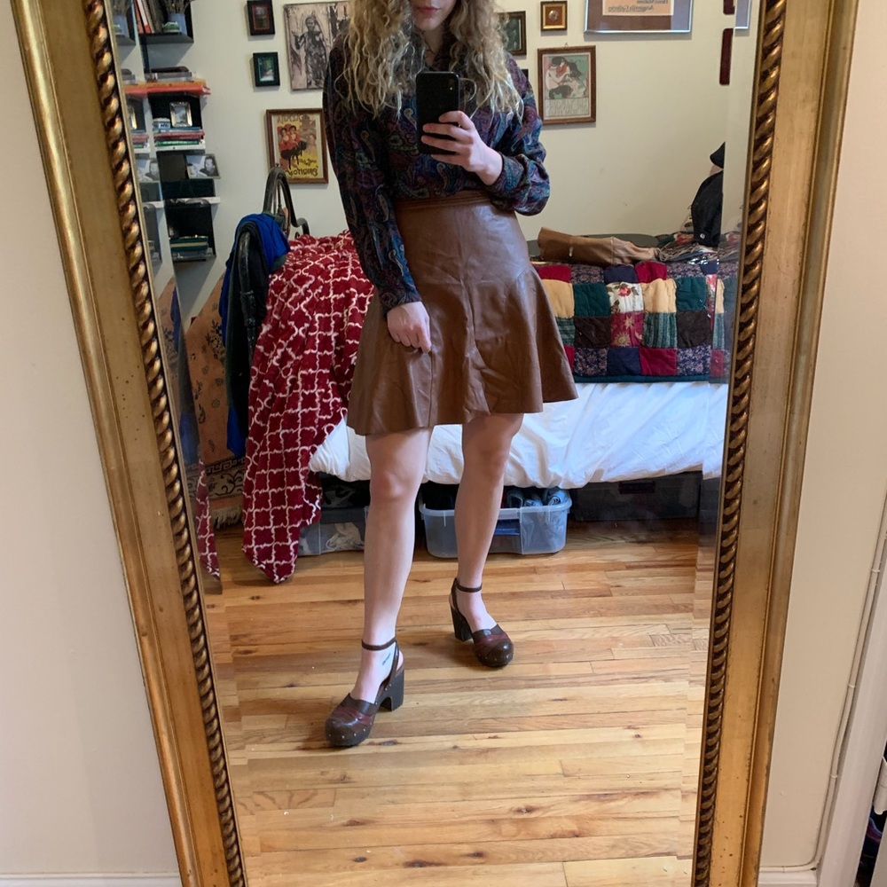 Rebecca Taylor Vegan Leather Skirt